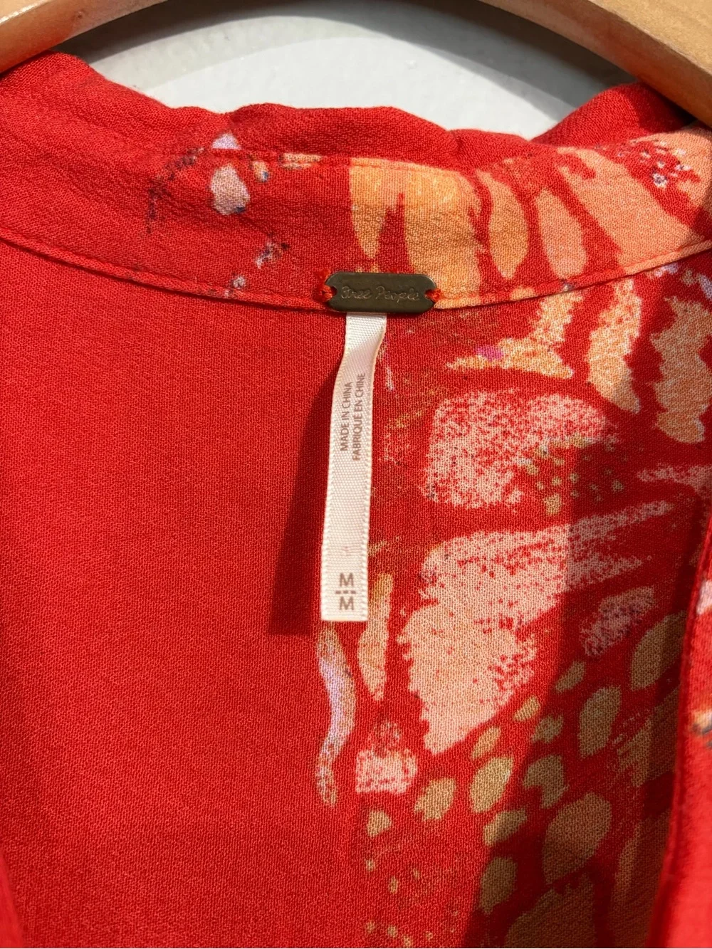 Free People Field of Butterflies Tunic With a Hi-Low Hemline Size Medium